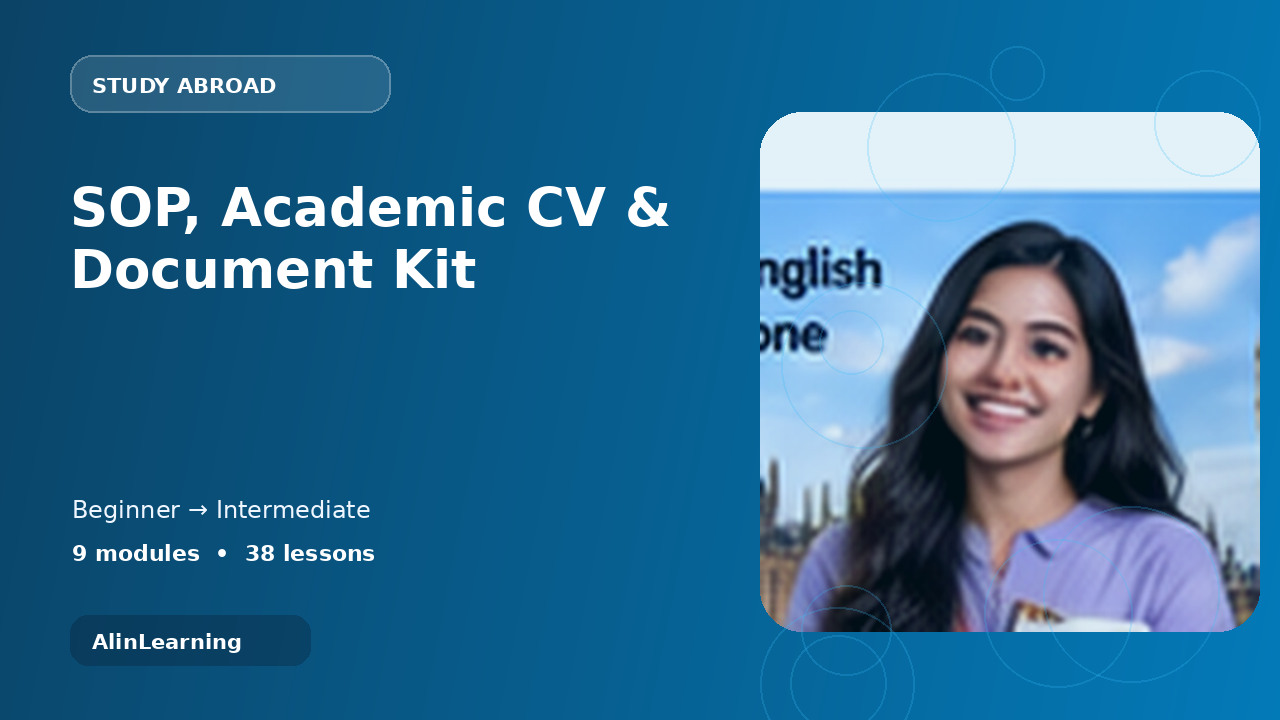 SOP, Academic CV ও Document Kit